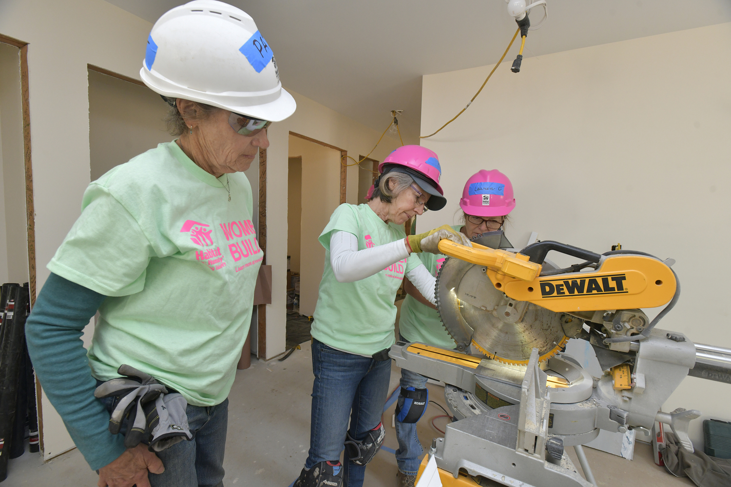 A Party in Hard Hats Friends Volunteer To Build Habitat House in